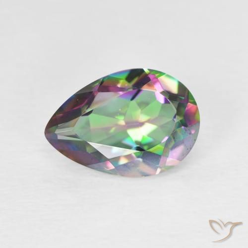 1.92ct 자연스러운 다색 신비한 석영, 배 모양, VVS-VS