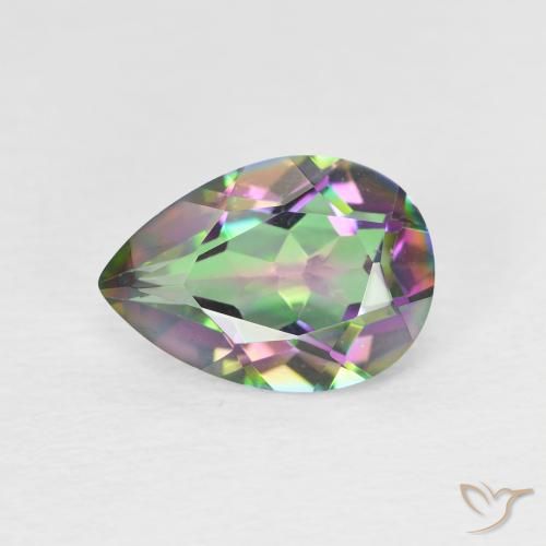 1.75ct 자연스러운 다색 신비한 석영, 배 모양, VVS-VS