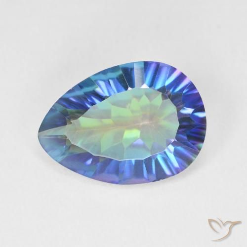 4.36ct 자연스러운 다색 신비한 석영, 배 모양, VVS-VS