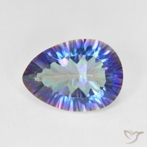 4.78ct 자연스러운 다색 신비한 석영, 배 모양, VS