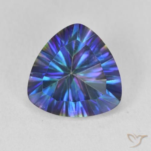 3.10ct 자연스러운 멀티컬러 블루 신비한 석영, 일조, VVS-VS