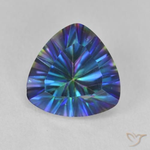 2.97ct 자연스러운 멀티컬러 블루 신비한 석영, 일조, VVS-VS