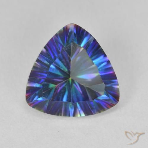 2.97ct 자연스러운 멀티컬러 블루 신비한 석영, 일조, VVS-VS