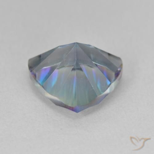 2.97캐럿 천연 멀티컬러 블루 신비한 석영, 일조, VVS-VS
