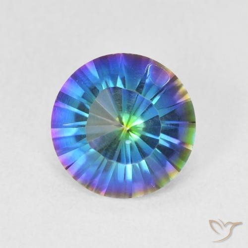 1.53ct 자연스러운 다색 신비한 석영, 둥근, VVS