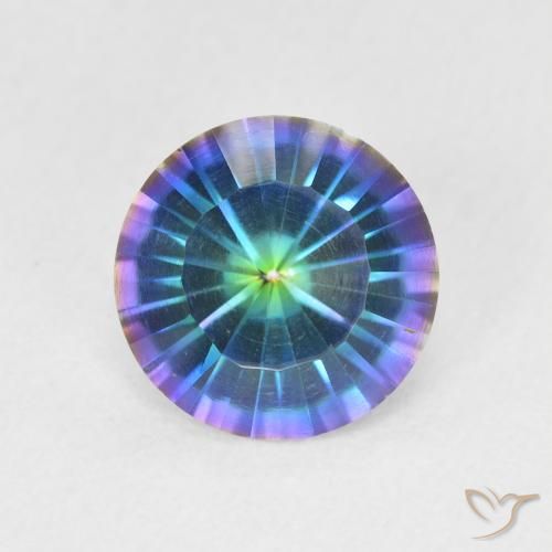 1.59ct 자연스러운 다색 신비한 석영, 둥근, VVS