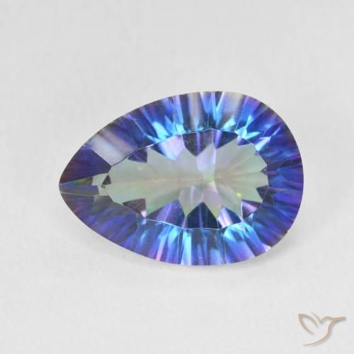 4.94ct 자연스러운 다색 신비한 석영, 배 모양, VS