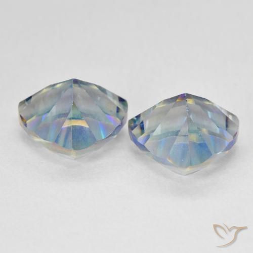 4.63캐럿 천연 멀티컬러 블루 미스틱 쿼츠 보석, 트릴리언, 9.1×9 mm, VS