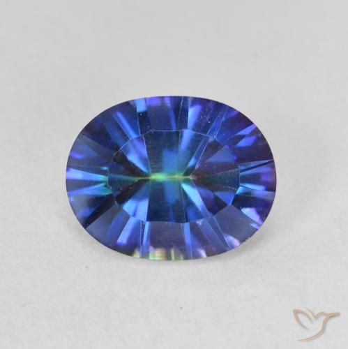 1.75ct 자연스러운 다색 신비한 석영, 타원형, VVS-VS