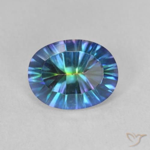 1.73ct 자연스러운 다색 신비한 석영, 타원형, VVS-VS