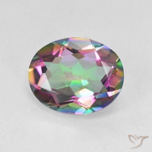 2.84ct 자연스러운 다색 신비한 석영, 타원형, VVS