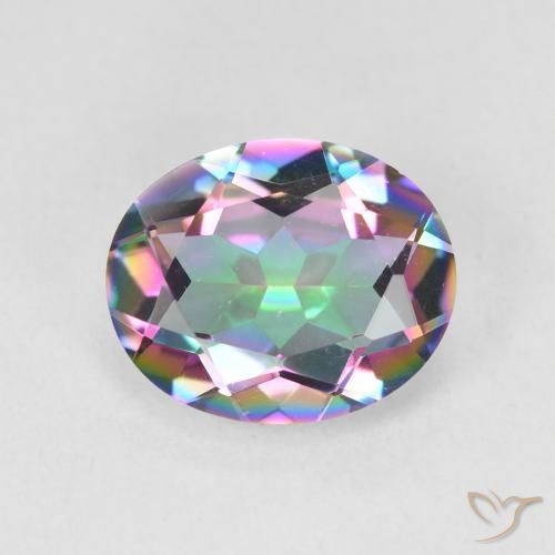 2.90ct 자연스러운 다색 신비한 석영, 타원형, VVS