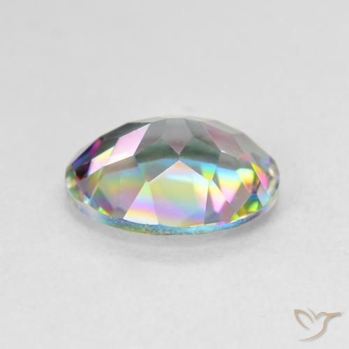 2.90캐럿 천연 다색 신비한 석영, 타원형, VVS
