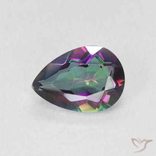 0.66ct 자연스러운 다색 신비한 석영, 배 모양, VVS
