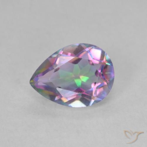 1.09ct 자연스러운 다색 신비한 석영, 배 모양, VVS-VS