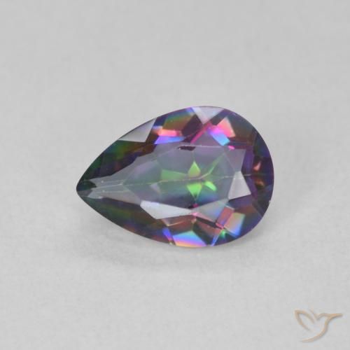 0.61ct 자연스러운 다색 신비한 석영, 배 모양, VVS-VS