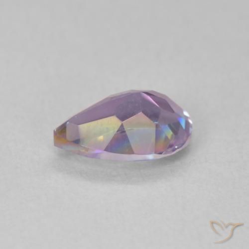 0.61캐럿 천연 다색 신비한 석영, 배 모양, VVS-VS