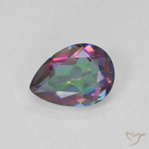 0.65ct 자연스러운 다색 신비한 석영, 배 모양, VVS-VS