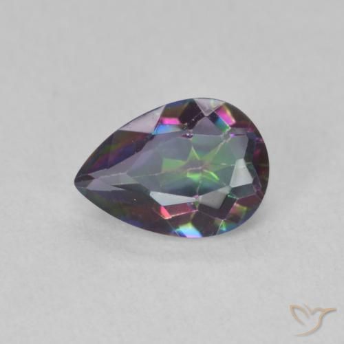 0.66ct 자연스러운 다색 신비한 석영, 배 모양, VVS-VS