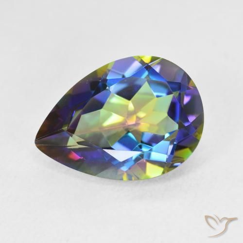 4.91ct 자연스러운 다색 신비한 석영, 배 모양, VVS