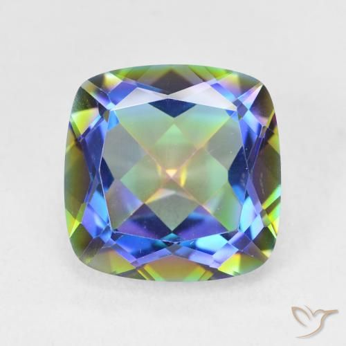 6.69ct 자연스러운 다색 신비한 석영, 방석, VVS