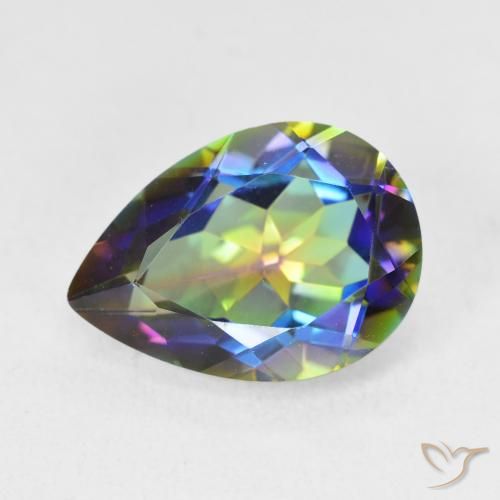 4.90ct 자연스러운 다색 신비한 석영, 배 모양, VVS