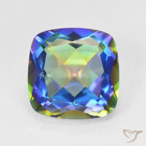 6.74ct 자연스러운 다색 신비한 석영, 방석, VVS