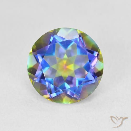 3.67ct 자연스러운 다색 신비한 석영, 둥근, VVS-VS
