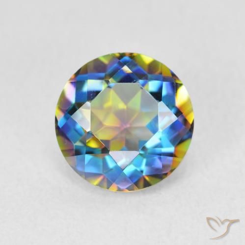 1.99ct 자연스러운 다색 신비한 석영, 둥근, VVS-VS