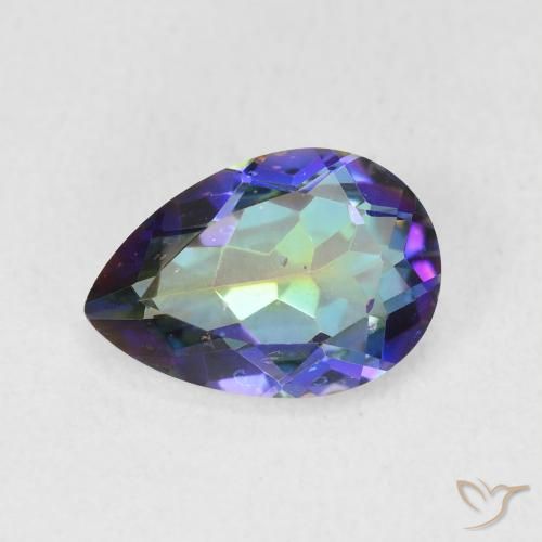 1.66ct 자연스러운 다색 신비한 석영, 배 모양, VS