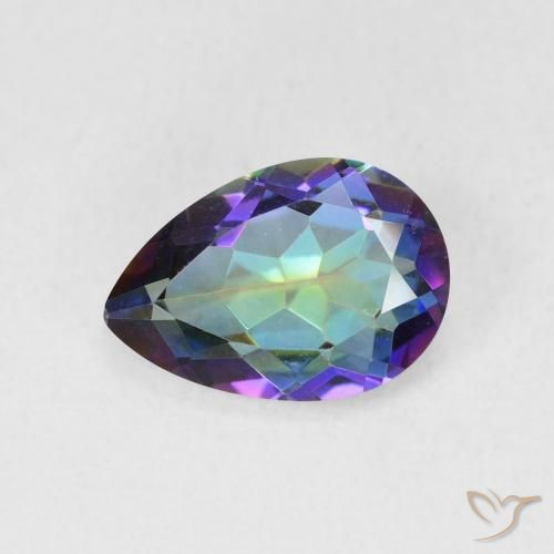 1.82ct 자연스러운 다색 신비한 석영, 배 모양, VS