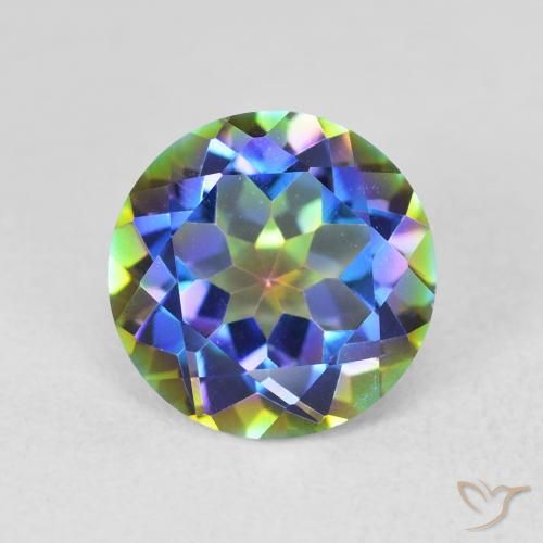 3.47ct 자연스러운 다색 신비한 석영, 둥근, VVS