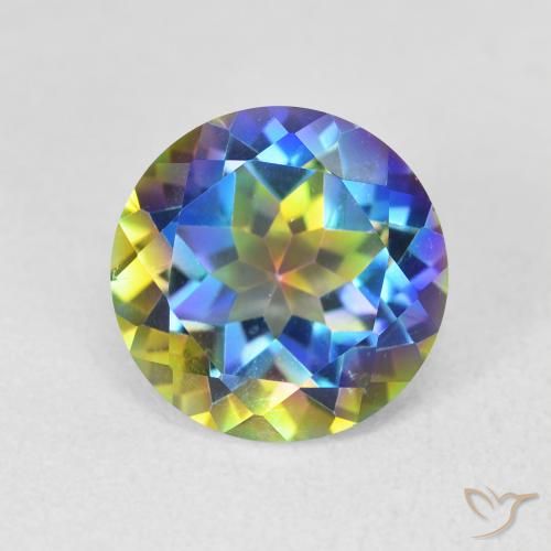 3.55ct 자연스러운 다색 신비한 석영, 둥근, VVS