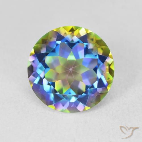 3.59ct 자연스러운 다색 신비한 석영, 둥근, VVS