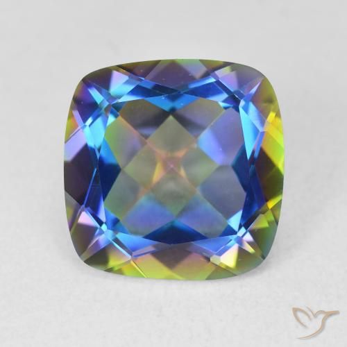 6.64ct 자연스러운 다색 신비한 석영, 방석, VVS