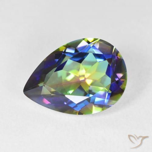 4.99ct 자연스러운 다색 신비한 석영, 배 모양, VVS
