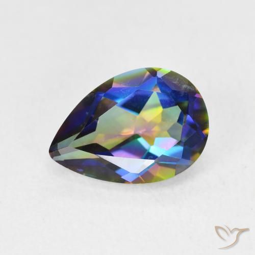 1.87ct 자연스러운 다색 신비한 석영, 배 모양, VVS