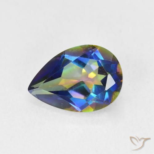 1.83ct 자연스러운 다색 신비한 석영, 배 모양, VVS-VS