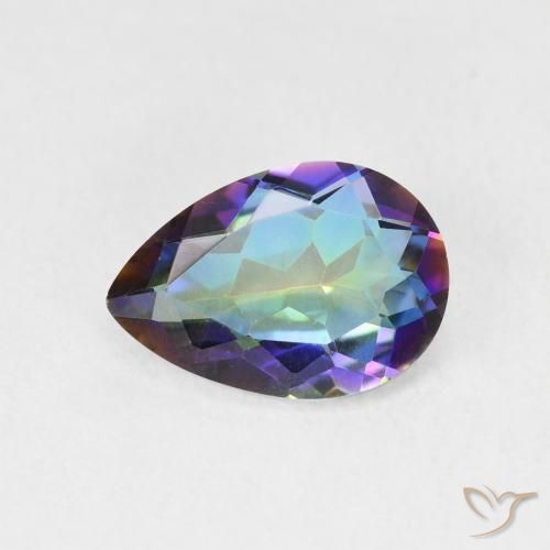 1.72ct 자연스러운 다색 신비한 석영, 배 모양, VVS-VS