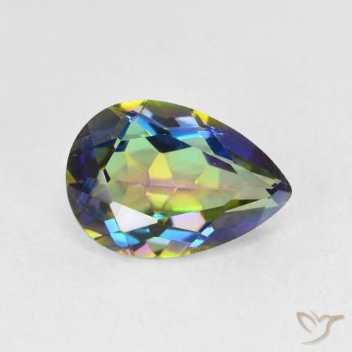 1.95ct 자연스러운 다색 신비한 석영, 배 모양, VVS-VS