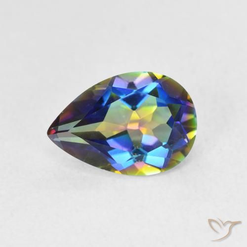 1.52ct 자연스러운 다색 신비한 석영, 배 모양, VVS-VS
