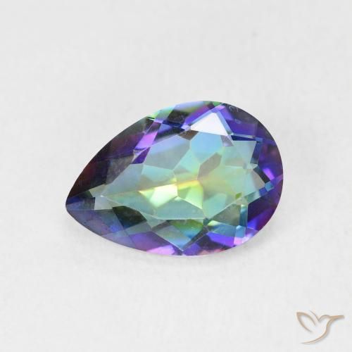 1.72ct 자연스러운 다색 신비한 석영, 배 모양, VVS-VS