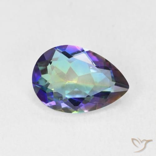 1.78ct 자연스러운 다색 신비한 석영, 배 모양, VVS-VS