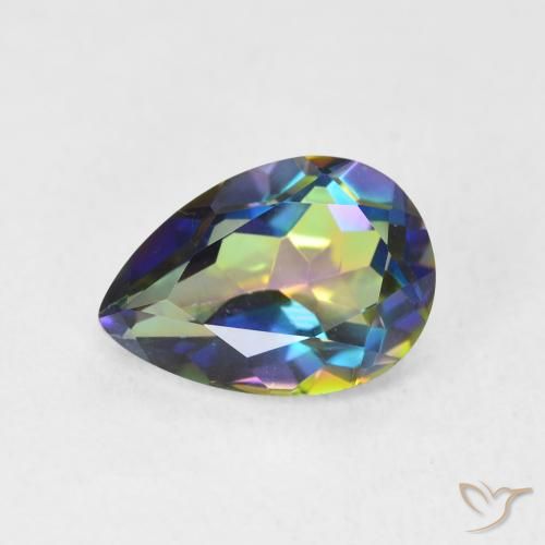 1.92ct 자연스러운 다색 신비한 석영, 배 모양, VVS-VS