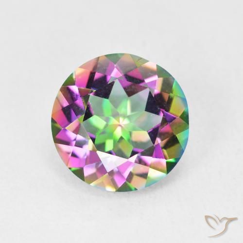 3.34ct 자연스러운 다색 신비한 석영, 둥근, VVS-VS