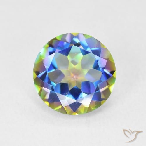 3.47ct 자연스러운 다색 신비한 석영, 둥근, VVS-VS