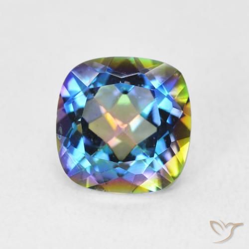 2.08ct 자연스러운 다색 신비한 석영, 방석, VVS-VS