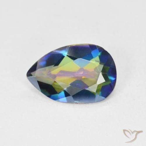 2.24ct 자연스러운 다색 신비한 석영, 배 모양, VVS-VS