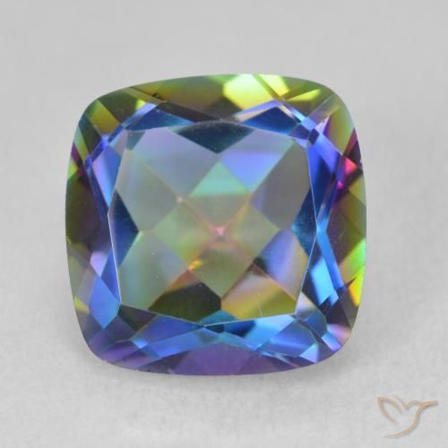6.70ct 자연스러운 다색 신비한 석영, 방석, VVS