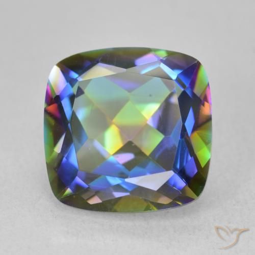 6.55ct 자연스러운 다색 신비한 석영, 방석, VVS